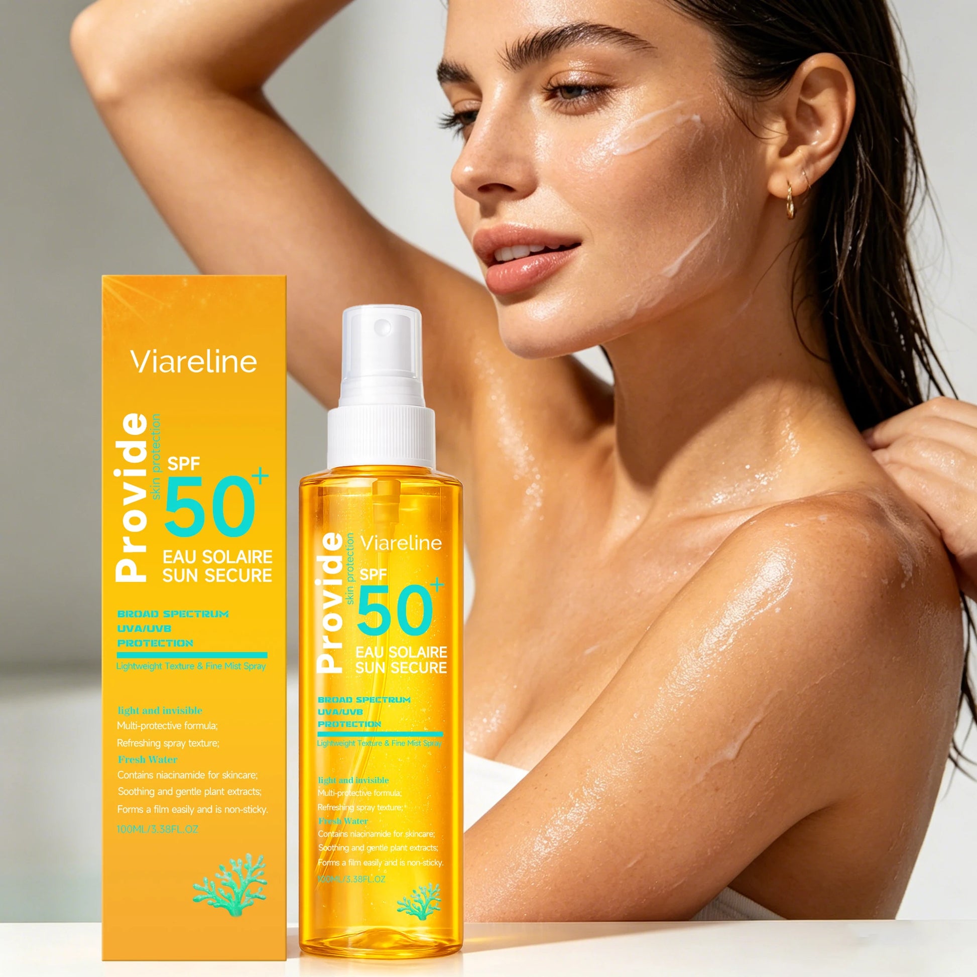 100ML Spf50 Sunscreen Spray Non-stciky Protect Skin Moisturizing Enhance Smoothness Refreshing Prevent Sunburn Sunscreen Spray Peaceful Pleasures Health and Wellness