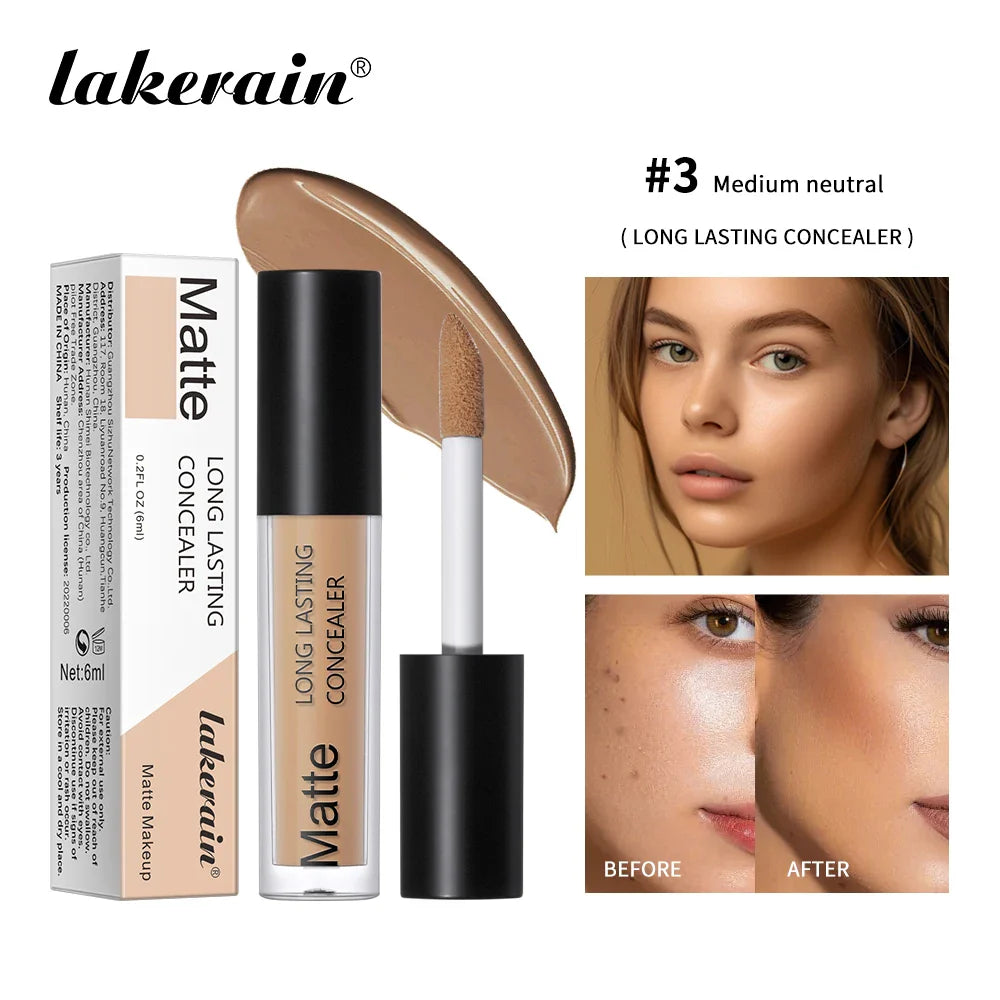 Full Coverage Waterproof Liquid Concealer – Hydrating & Long-Lasting