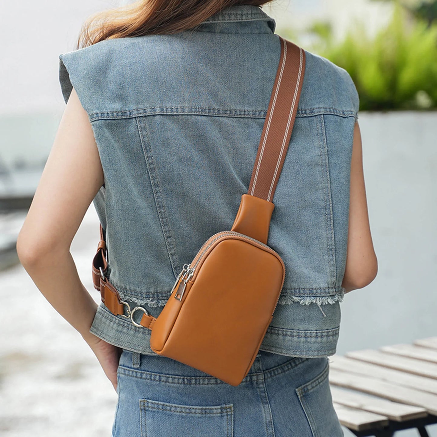 Women's Mini PU Leather Crossbody Bag | Adjustable Strap