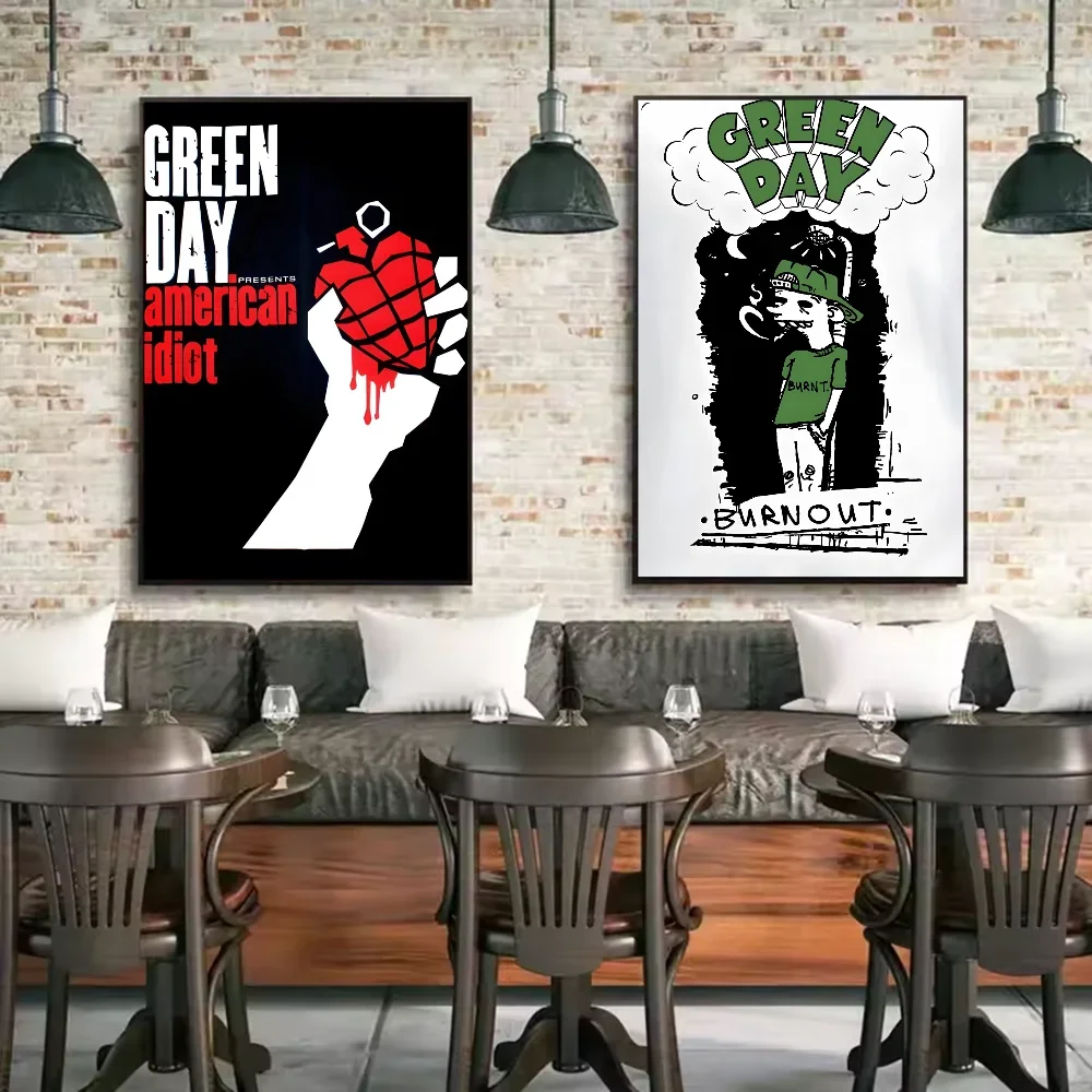 Green Day Vintage Retro Canvas Poster | Rock Band Wall Art