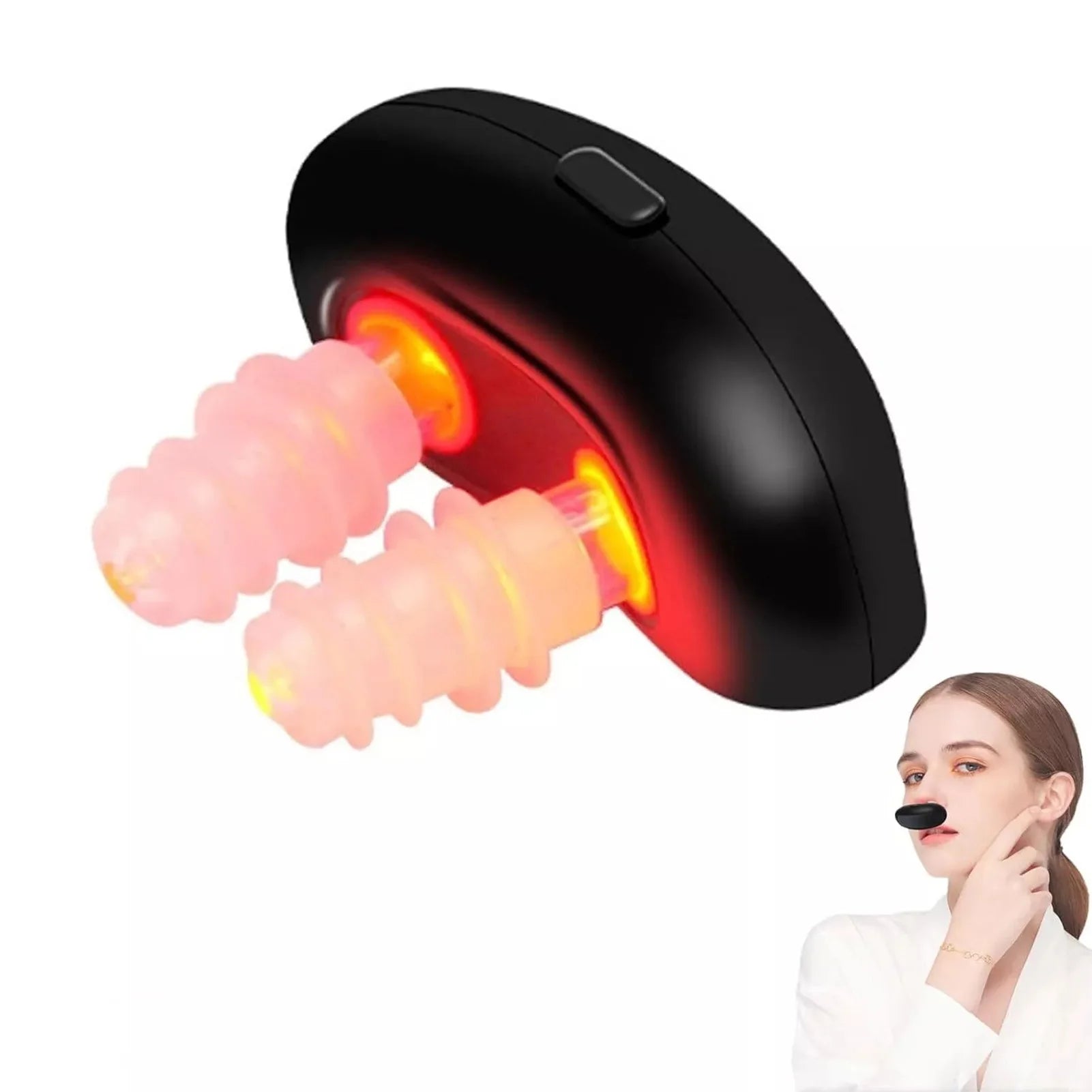 1Pcs/lot New Hot Smart Infrared Nasal Therapy Device Portable Infrared Intelligent Rhinitis Machine for Rhinifis and Allergy Sym Peaceful Pleasures Health and Wellness Black