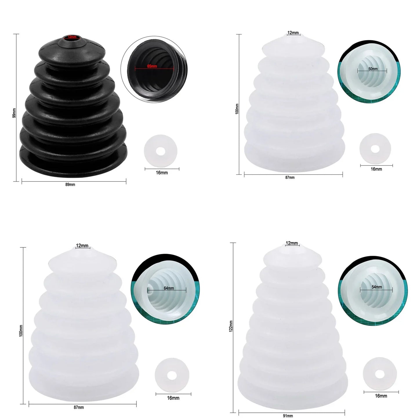 Silicone Drill Dust Collector Cover | 2-Pack Rubber Cap