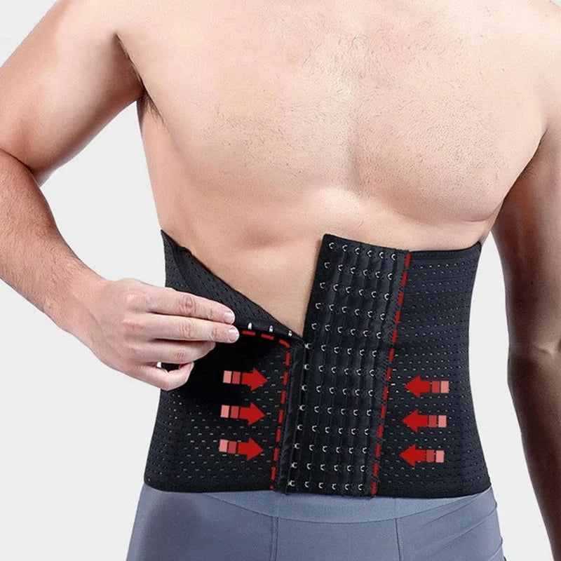 Men Slimming Body Shaper Waist Trainer Trimmer Belt Corset For Abdomen Belly Shapers Tummy Control Fitness Compression Shapewear Peaceful Pleasures Health and Wellness