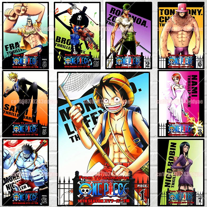 Classic Anime Dragon Ball Characters Luffy Zoro Nami Robin Canvas Painting Poster Suitable for Fashion Wall Art Oil Painting Peaceful Pleasures Health and Wellness