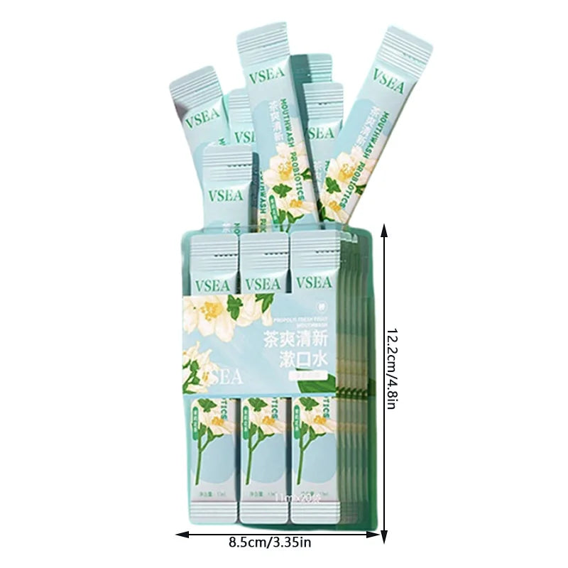 20PCS Jasmine Tea Mouthwash Clear New Breath Independent Packaging Portable Mouthwash Peaceful Pleasures Health and Wellness
