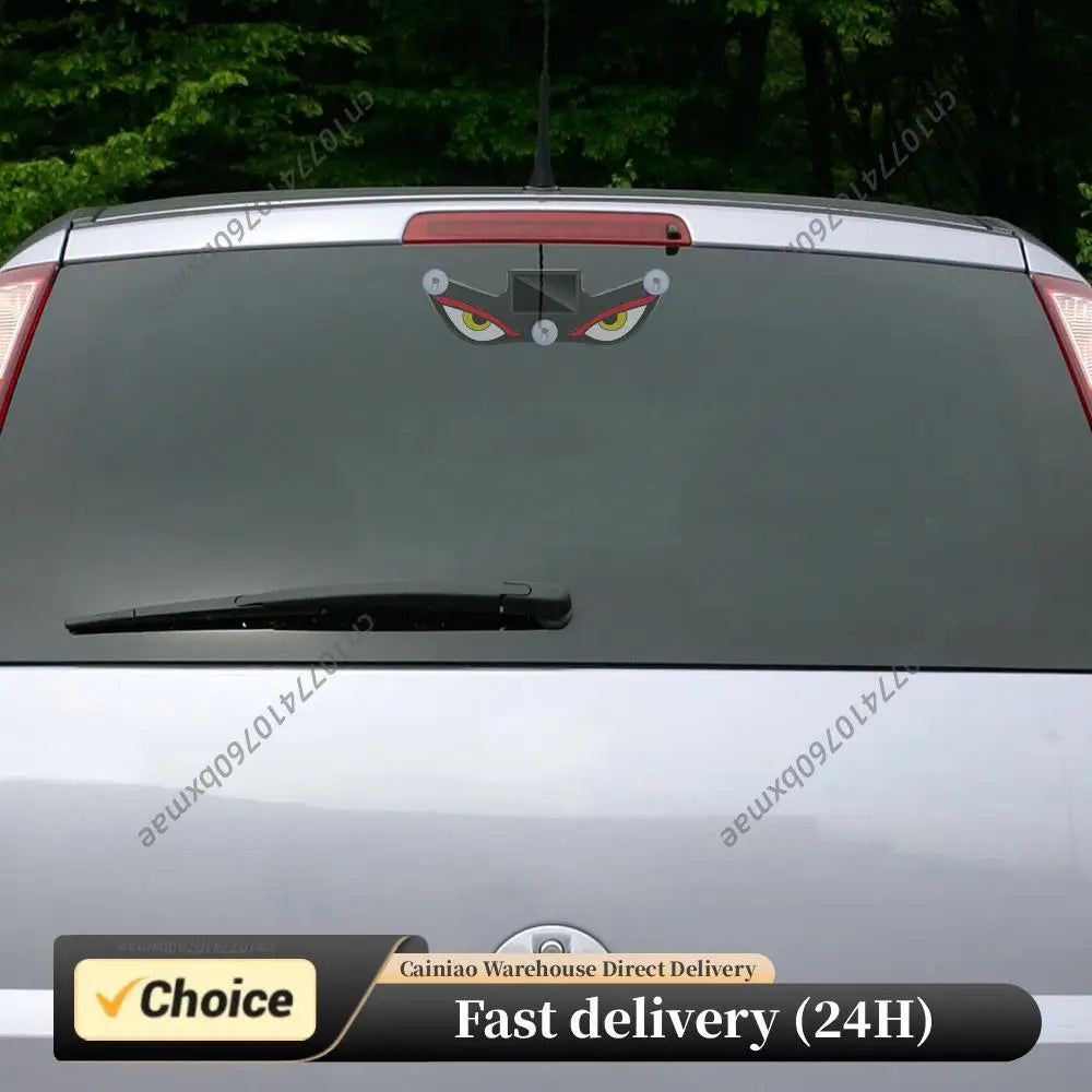 Devil Eye Car LED Light Solar & USB Dual Power Evil Eye Window Decor Light Wireless No Drill for Cars Windshield Rear Window Peaceful Pleasures Health and Wellness