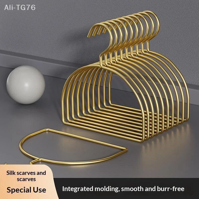 5-Pack Gold Half Round Scarf Hangers | Closet Organizer