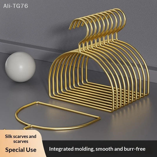 5-Pack Gold Half Round Scarf Hangers | Closet Organizer Closet Scarf Hanger Peaceful Pleasures Health and Wellness Default Title