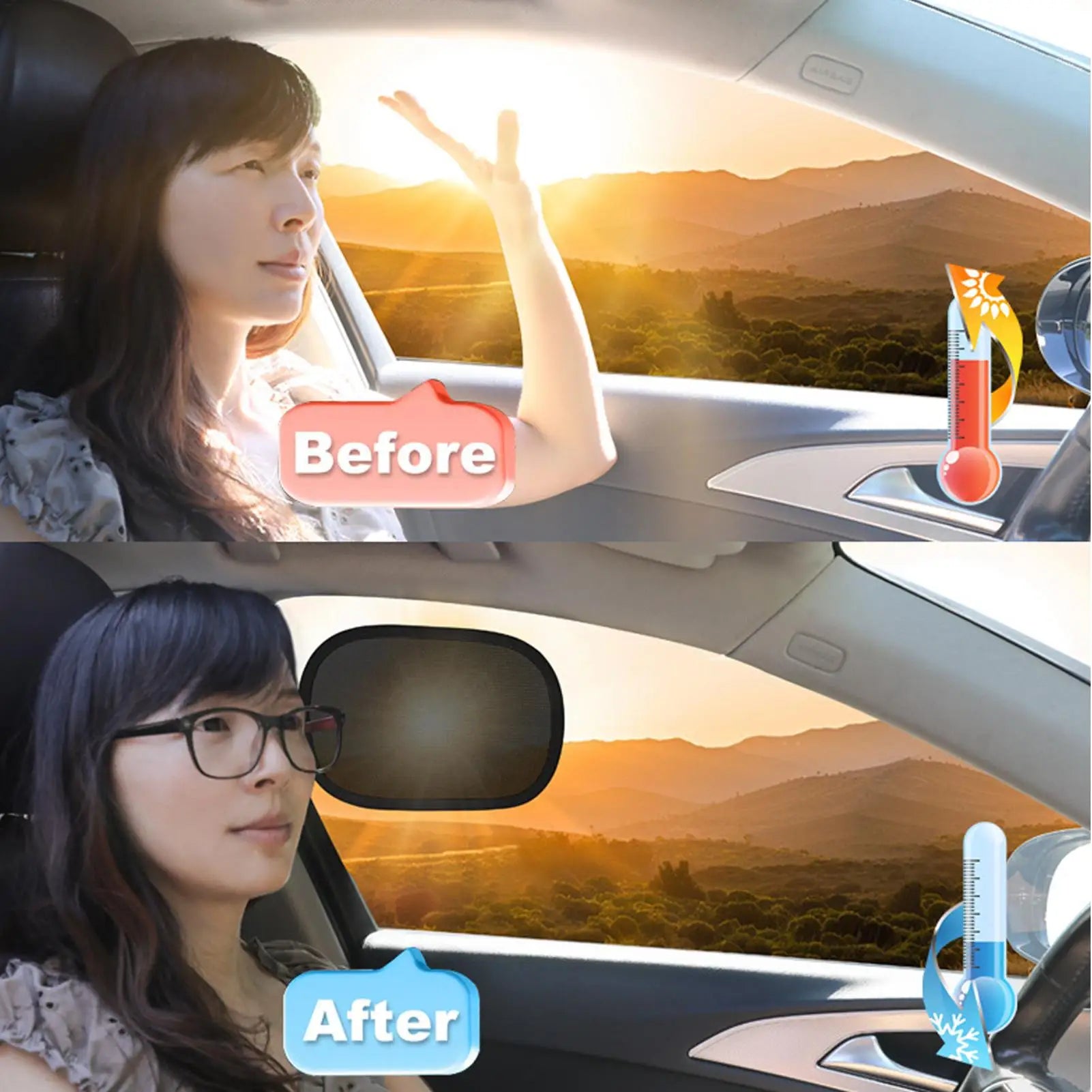 Static Cling Car Sun Shade UV Blocking Side Window Cover Heat Shield for Kids and Pets for SUV Truck Sedan, Summer Driving Peaceful Pleasures Health and Wellness