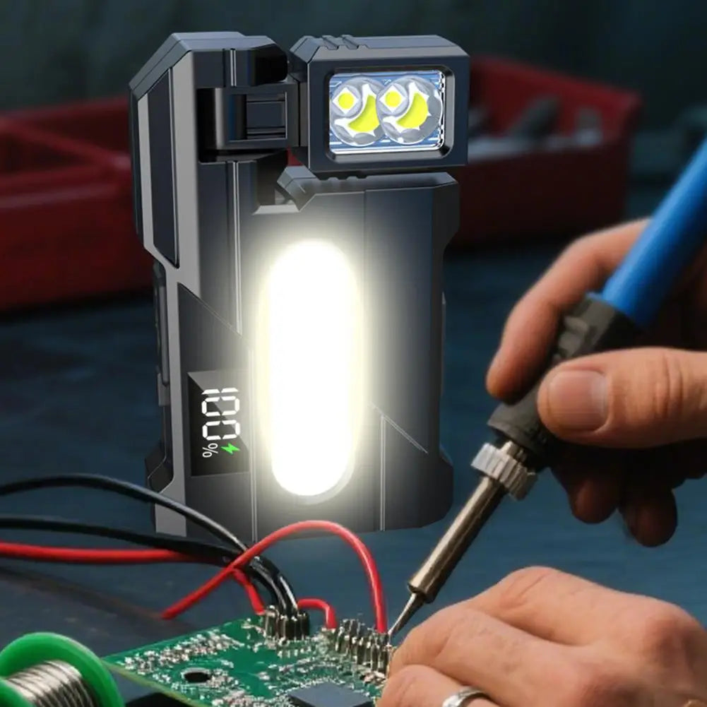 1200 Lumen COB LED Rechargeable Flashlight | Adjustable Work Light