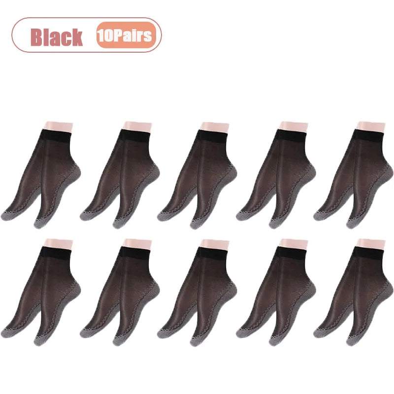 Women's Ultra-Thin Invisible No-Show Ankle Socks | 10-100 Pack