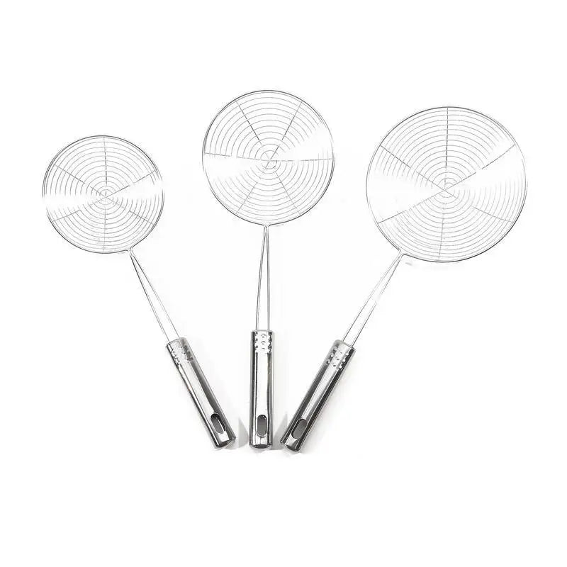 Colander Oil Fried Filter Large Long Handle Mesh Hot Pot Colander Noodle Strainer Skimmer Spoon Kitchen Household Accessories Peaceful Pleasures Health and Wellness