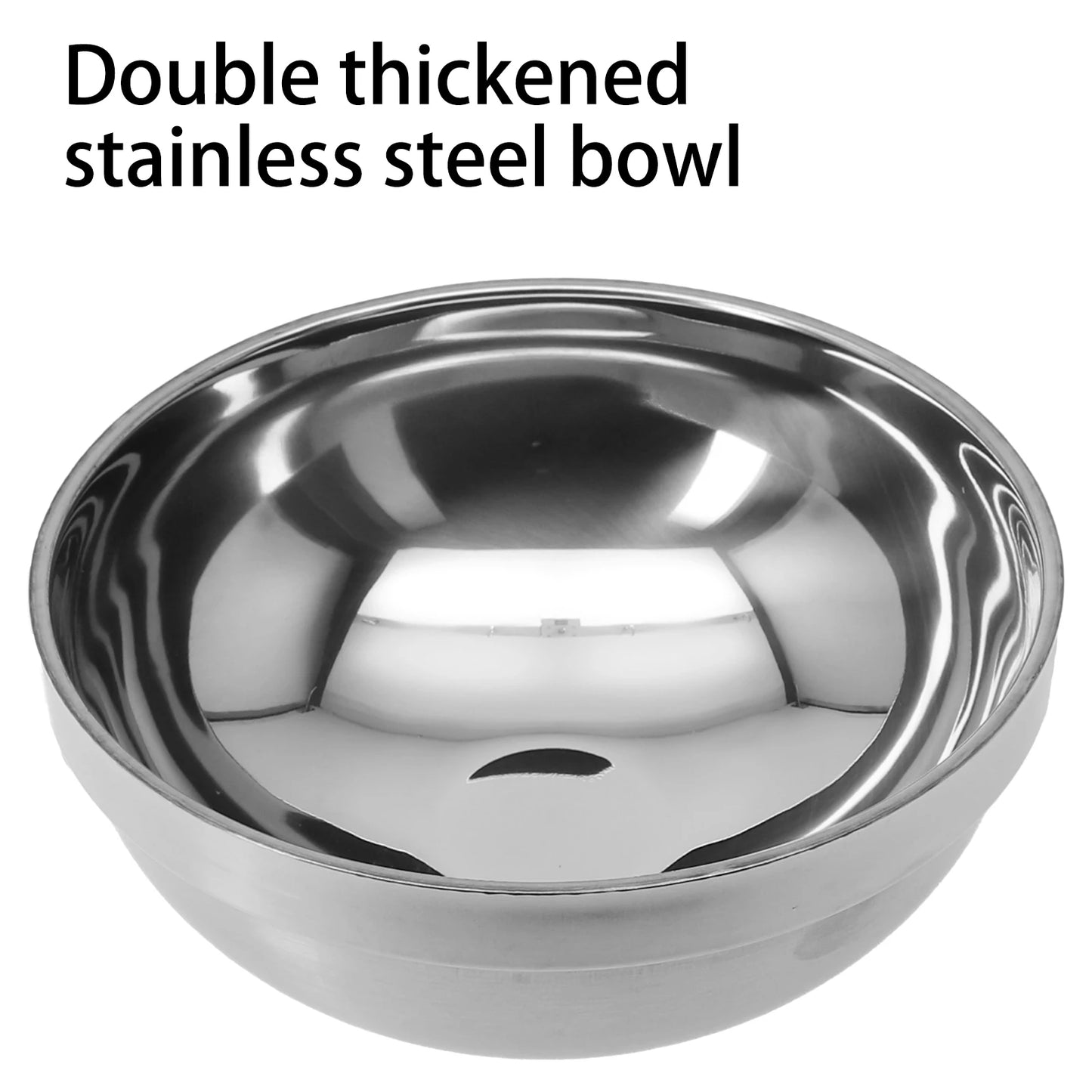 Stainless Steel Bowl Double Layer Thickening Family Kitchens Outdoor