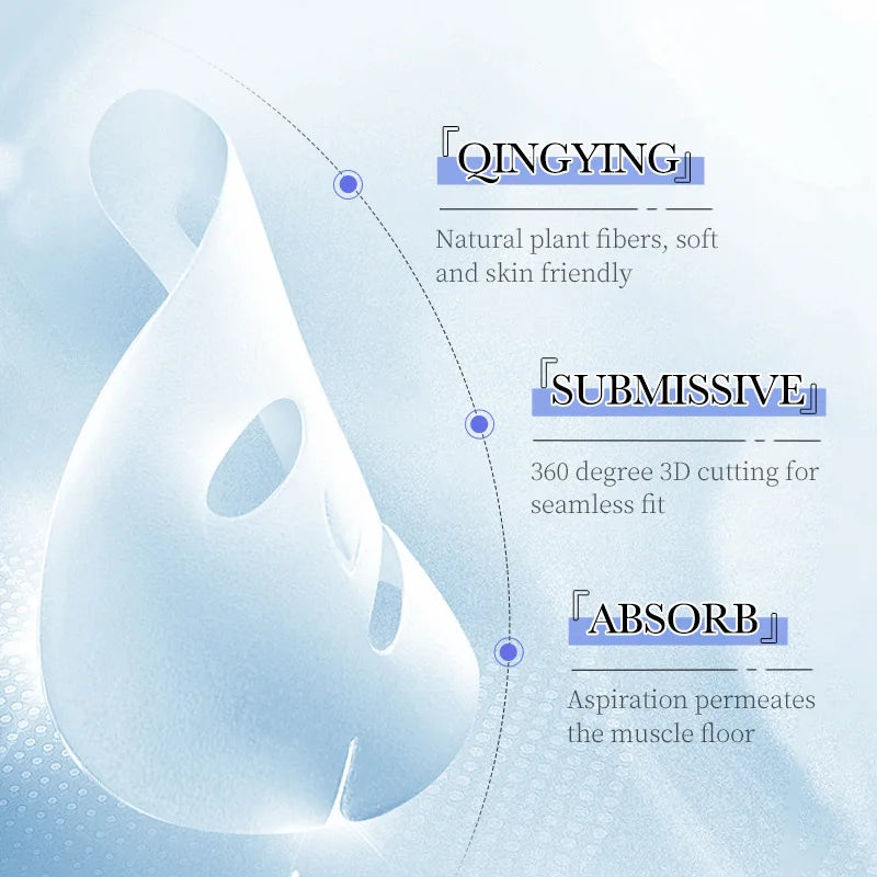 SADOER Hyaluronic Acid Face Masks 10-Pack – Firming & Hydrating