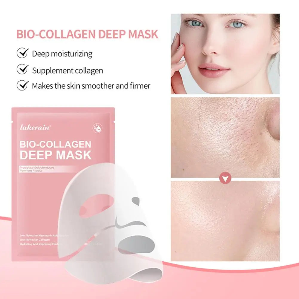 Bio Collagen Real Deep Mask Overnight Hydrogel Facial Mask Pore Minimizing Collagen Supplement Anti Wrinkle Sleeping Face Mask Peaceful Pleasures Health and Wellness