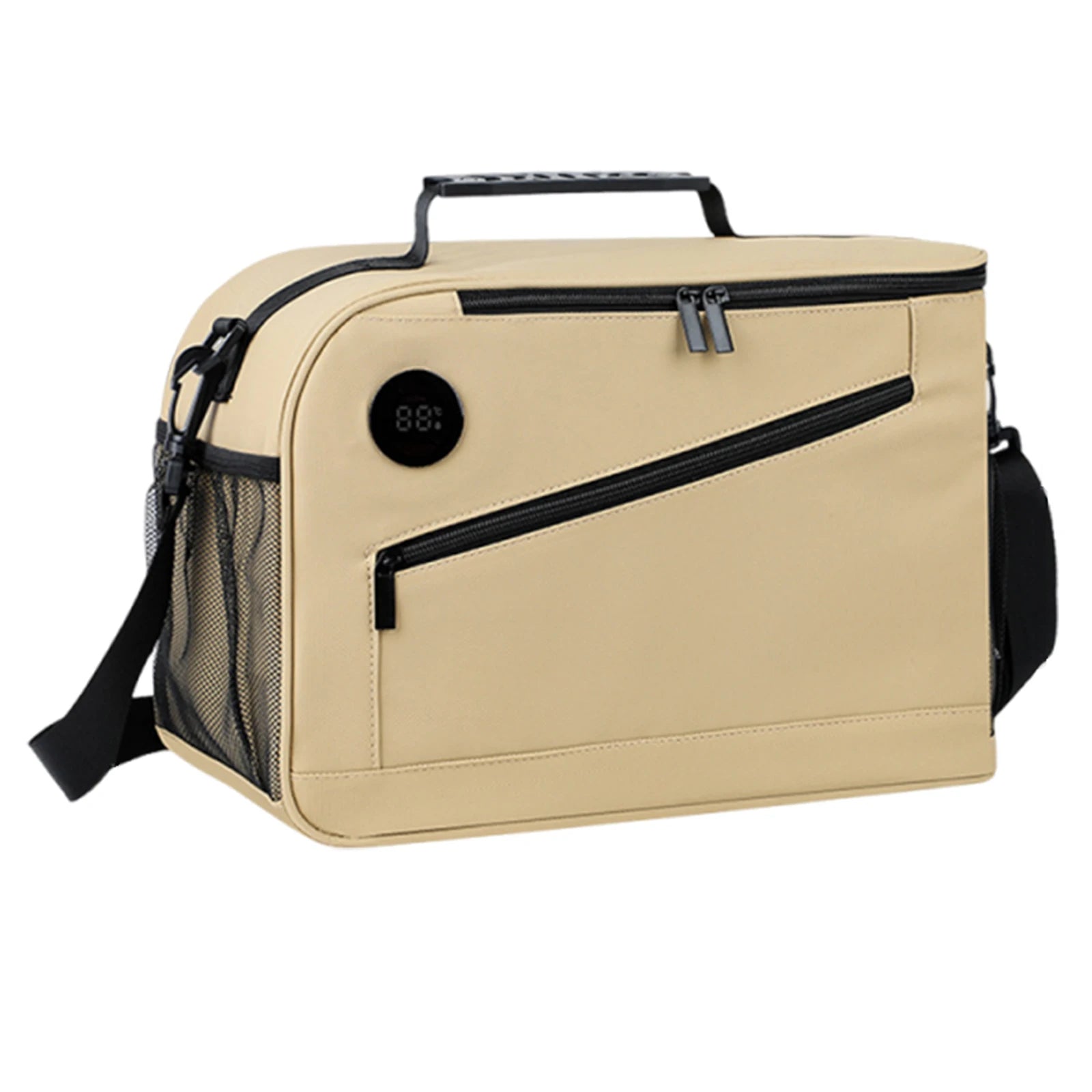 Cooler Bag with Shoulder Strap Insulated Lunch Bag Portable Travel Cooler Bags for Camping Beach Picnic Fishing Outdoor Peaceful Pleasures Health and Wellness Camel