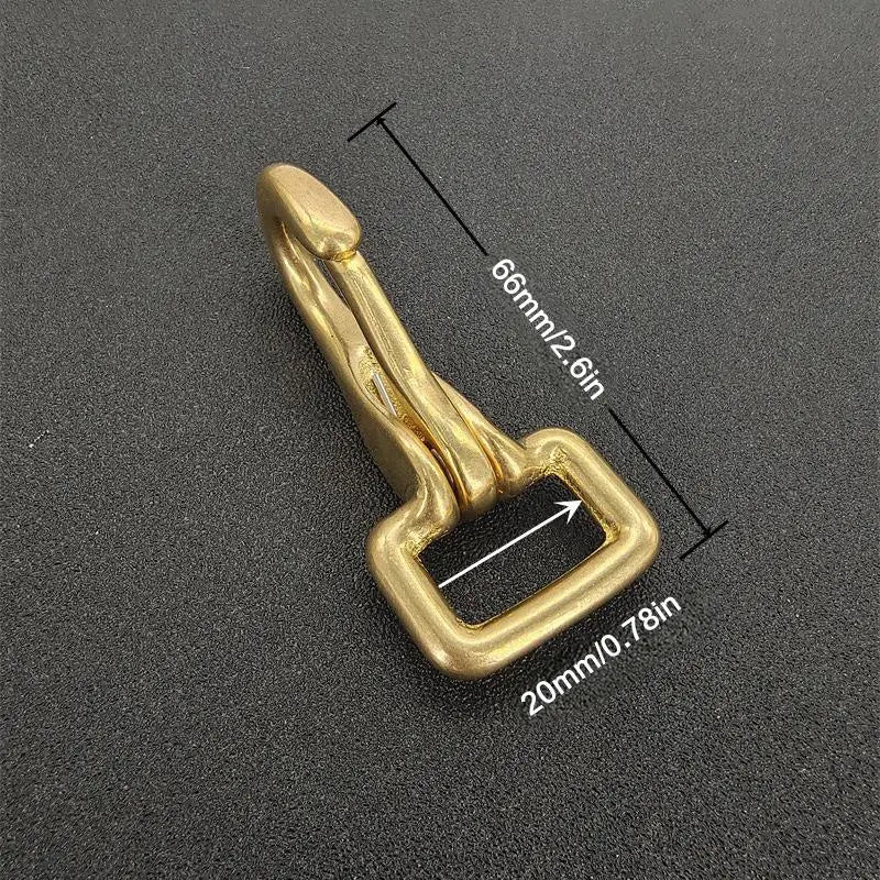 Solid Brass Snap Hook – Dog Leash & Bag Strap Buckle