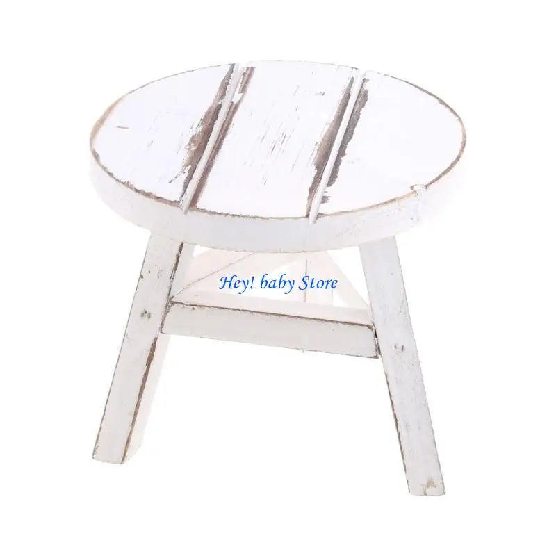 Newborn Baby Photography Mini Wooden Stool Prop | Photo Decor