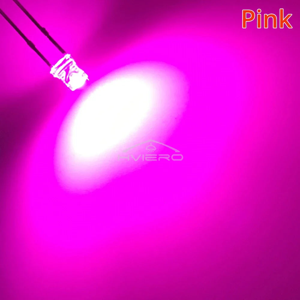 F3 3mm Flat Top LED Diodes 10/20PCS – Ultra Bright Wide Angle