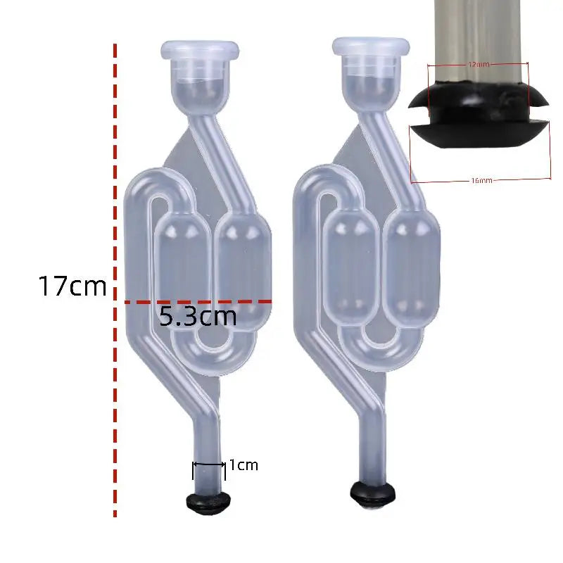 New 2/4Pcs Homebrew Bubble Airlock Carboys Stopper & Fermenter Seal Valve With Food Grade Grommets S-Shape Airlocks Peaceful Pleasures Health and Wellness