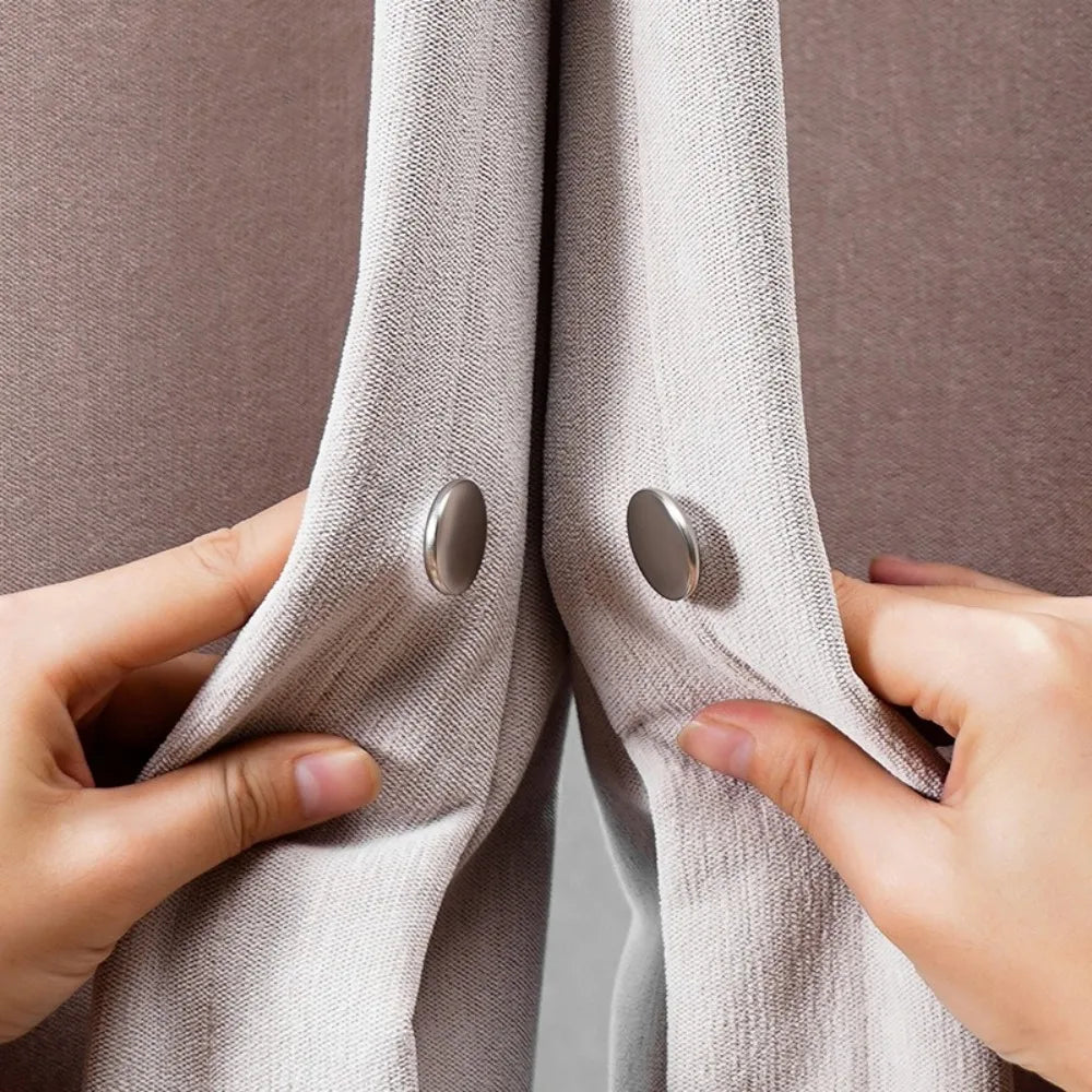 2pair Wall Mounted Curtains Magnetic Buckle Multifunctional Detachable Magnetic Suction Buckle Strong Magnetic Metal Peaceful Pleasures Health and Wellness