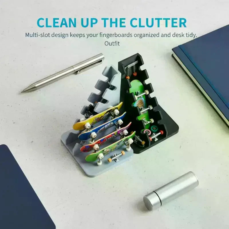Finger Skateboard Storage Rack Finger Skateboard Organizer Finger Skateboard Desktop Display Rack Holder Home Decoration Peaceful Pleasures Health and Wellness
