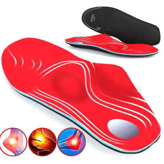 One Pair Foot Arch Massage Insole Orthotic Shoes Insoles Arch Support Inserts Pads Flat Feet Pain Unisex Women Men Peaceful Pleasures Health and Wellness Red XS 34-37