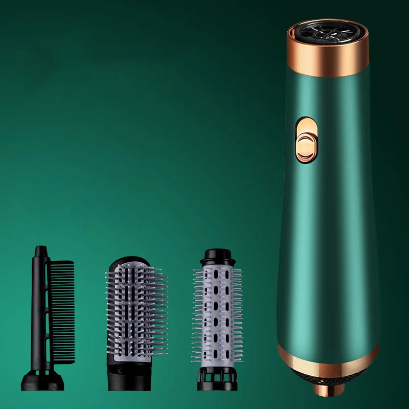 Hair Dryer Portable Comb lonic Hair Straightening Brush Hot Air Curling For Hair Roller Blow Dryer Quick Dry Hair Curler Curling Peaceful Pleasures Health and Wellness Green EU