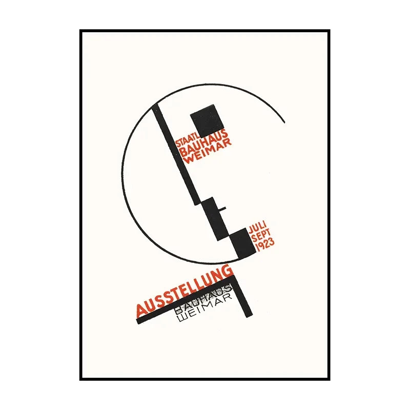 Bauhaus Exhibition Poster Minimalist Vintage Canvas Wall Art