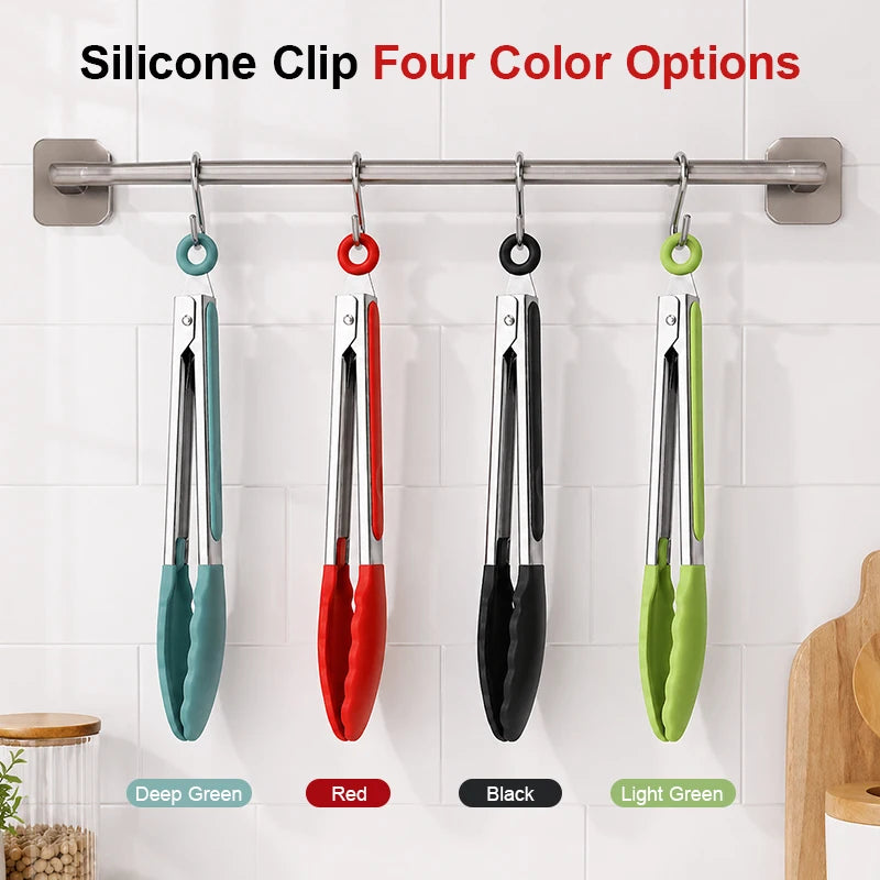 Silicone Tip Kitchen Tongs Set 3 Sizes – BBQ & Cooking Tongs