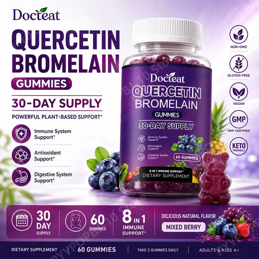 Docteat Quercetin Pineapple Bromelain Soft Candy Supplement Dietary Supplement Peaceful Pleasures Health and Wellness