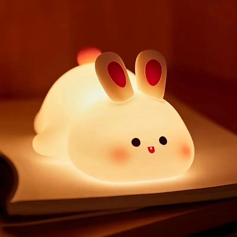 Cute Animal Giraffe Panda Silicone Night Light Timer Patting Lamp Rechargeable Night Lamp for Kids Boys Birthday Gift Room Decor Peaceful Pleasures Health and Wellness
