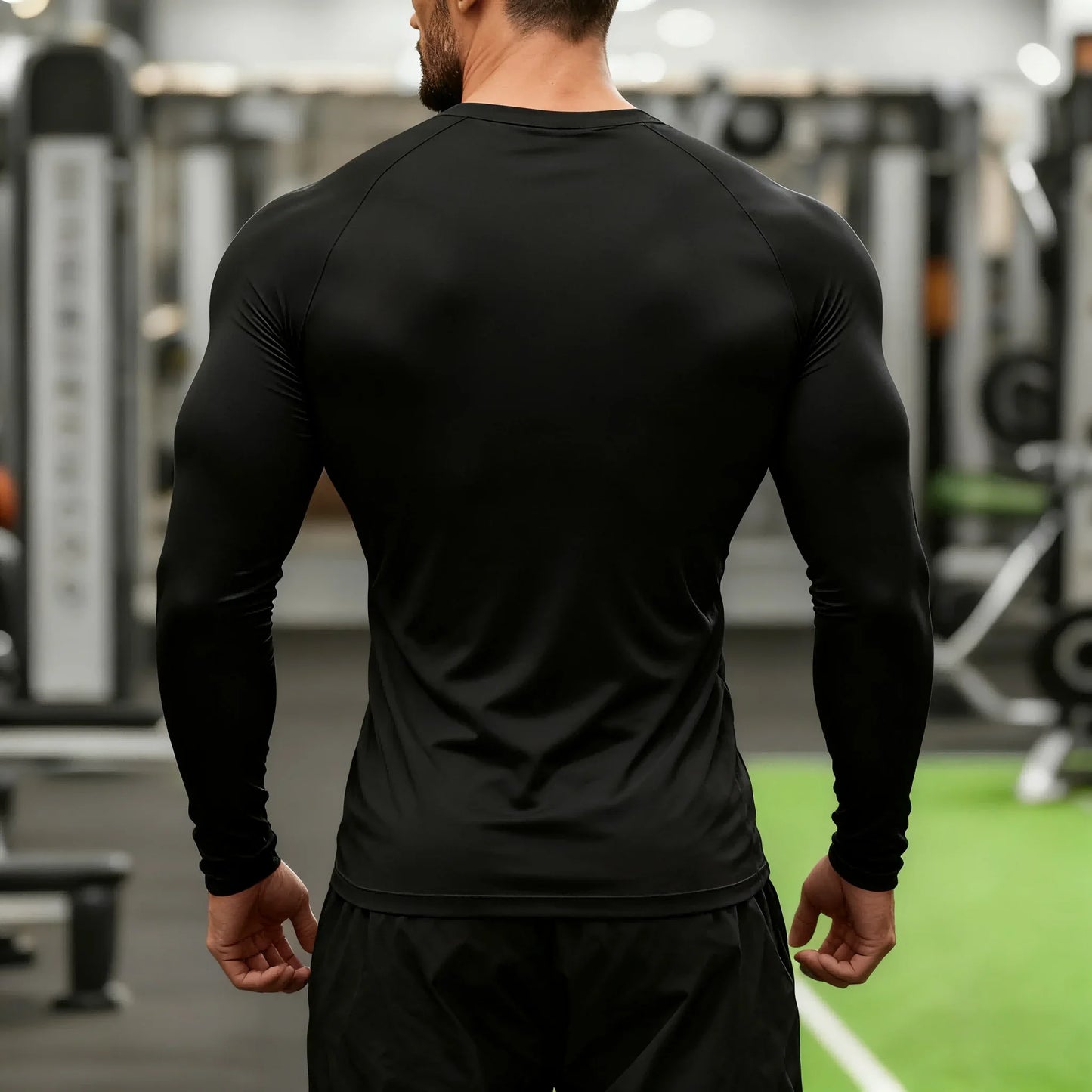 Men's T-shirt summer sportswear running T-shirt quick-drying stretch sweatshirt men's fitness T-shirt training sports top Peaceful Pleasures Health and Wellness