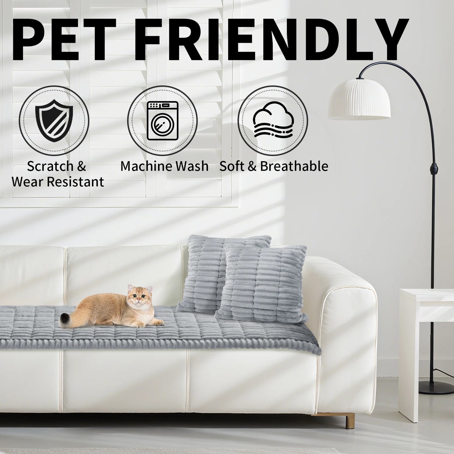 New Corduroy Sofa Towel Winter Warm Thickening Plush Universal Cushion Couch Cover L-shaped Sectional Anti-slip Modern Slipcover Peaceful Pleasures Health and Wellness