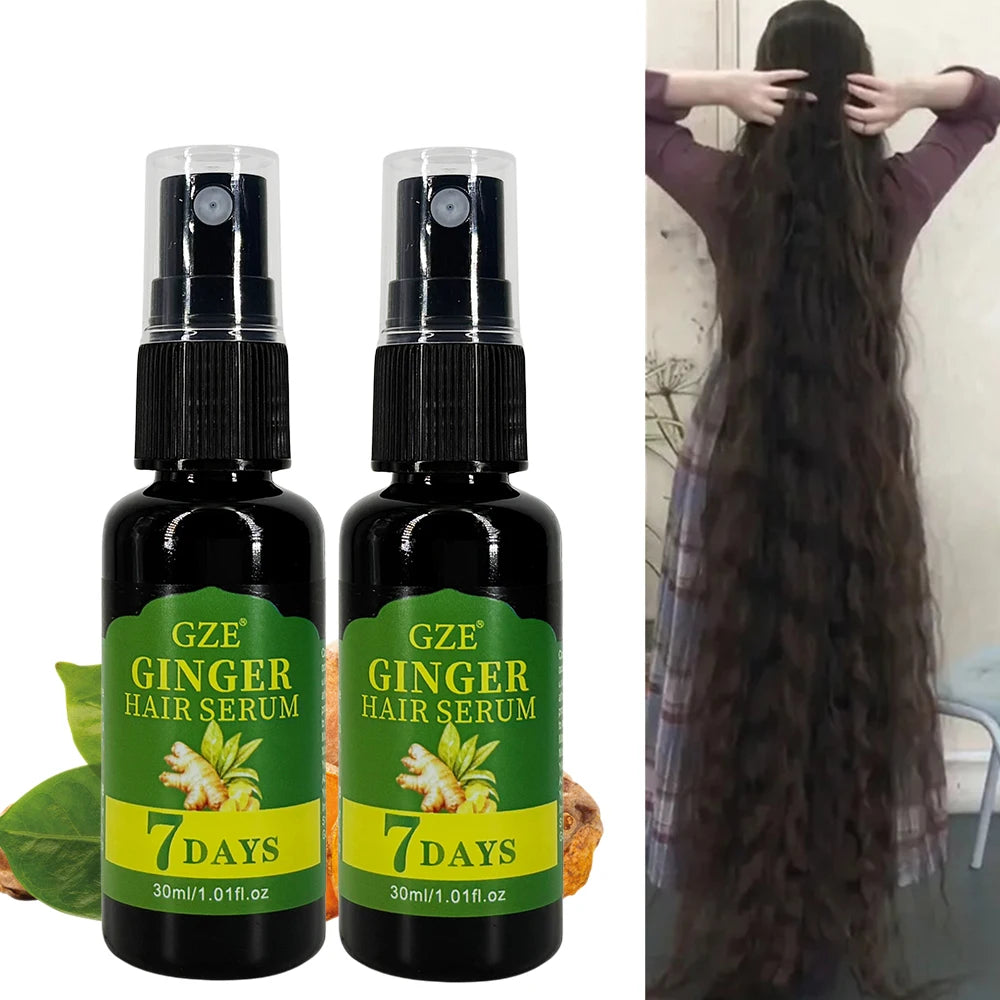 GZE Ginger Hair Serum 2-Pack | 7-Day Moisturizing & Strengthening