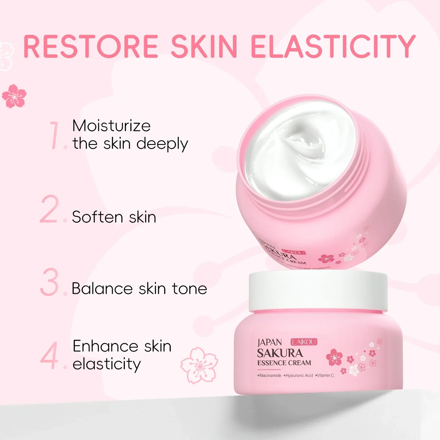 LAIKOU Sakura Face Cream – Hydrating, Brightening & Anti-Aging