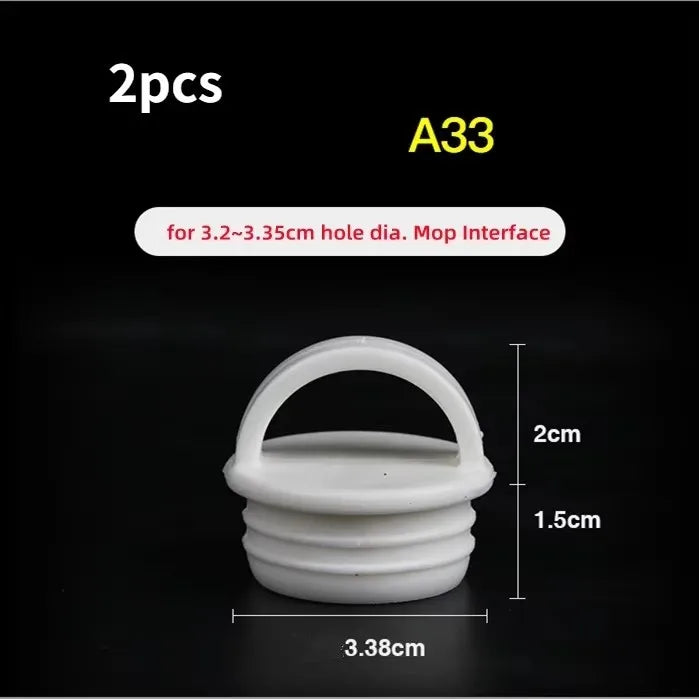 2-Pack Silicone Mop Bucket Drain Stopper – Round Scupper Plug
