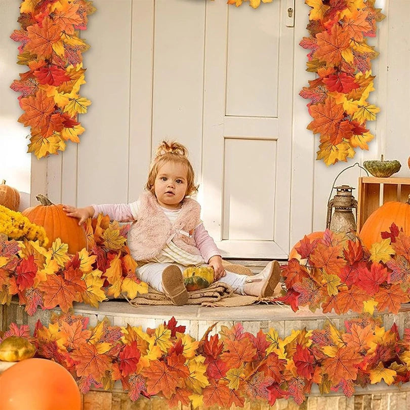 Artificial Autumn Leaf Vine Garland – Wedding & Home Decor