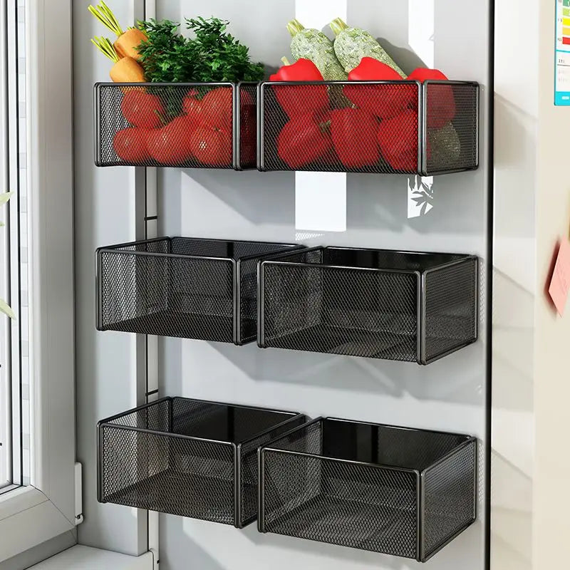 Magnetic Spice Rack Organizer – Hanging Refrigerator Shelf