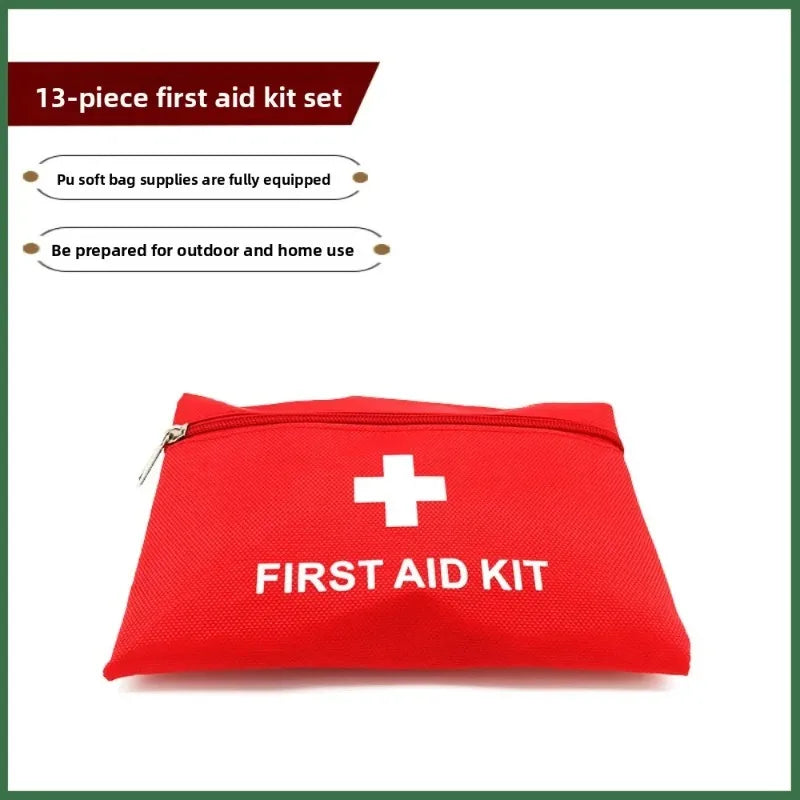 13-Piece All-in-One First Aid Kit Portable Compact Survival Kit for Outdoor Wilderness Travel with Complete Wound Care Supplies Peaceful Pleasures Health and Wellness