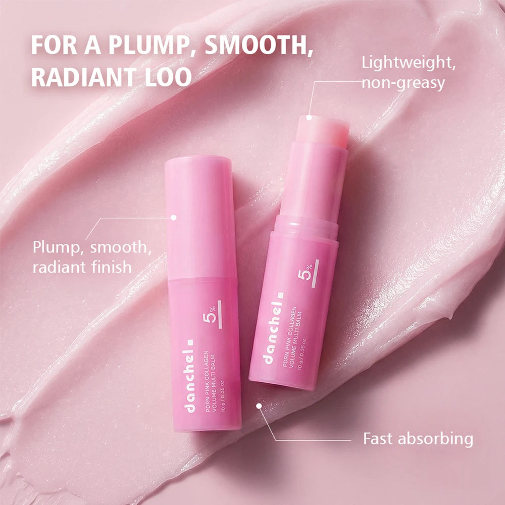 Collagen Stick Collagen Moisturizer Volume PDRN Pink Multi Balm Stick Deep Hydration Brightening Plump Smooth Face Skin Care Peaceful Pleasures Health and Wellness 2pcs