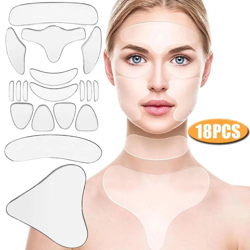 Reusable Silicone Anti-Wrinkle Face Patch Set – Face, Neck, Forehead, Eye & Chest Pads Peaceful Pleasures Health and Wellness