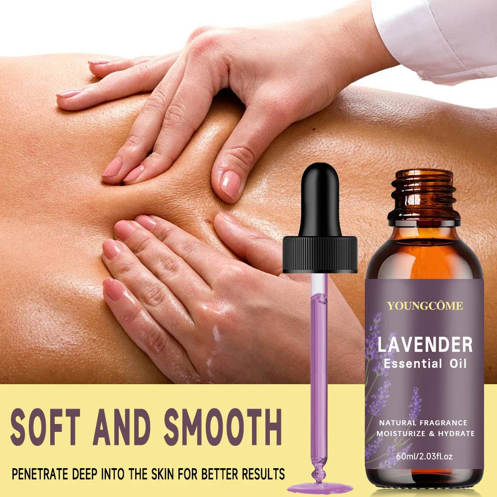 YOUNGCOME Organic Lavender Oil 40/60ml – Hair, Skin & Aromatherapy