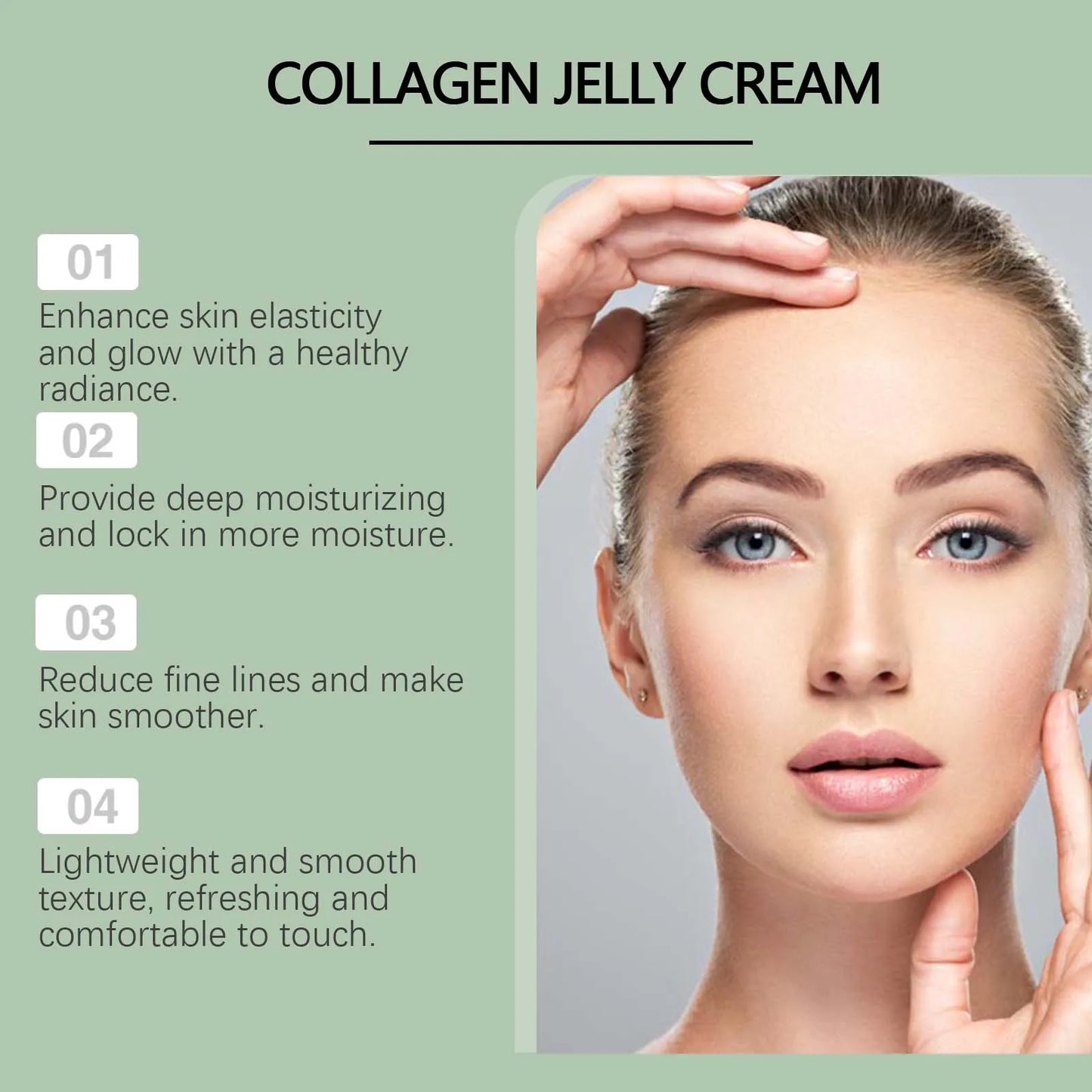Green Tea Collagen Jelly Cream – Pore Minimizer & Moisturizer