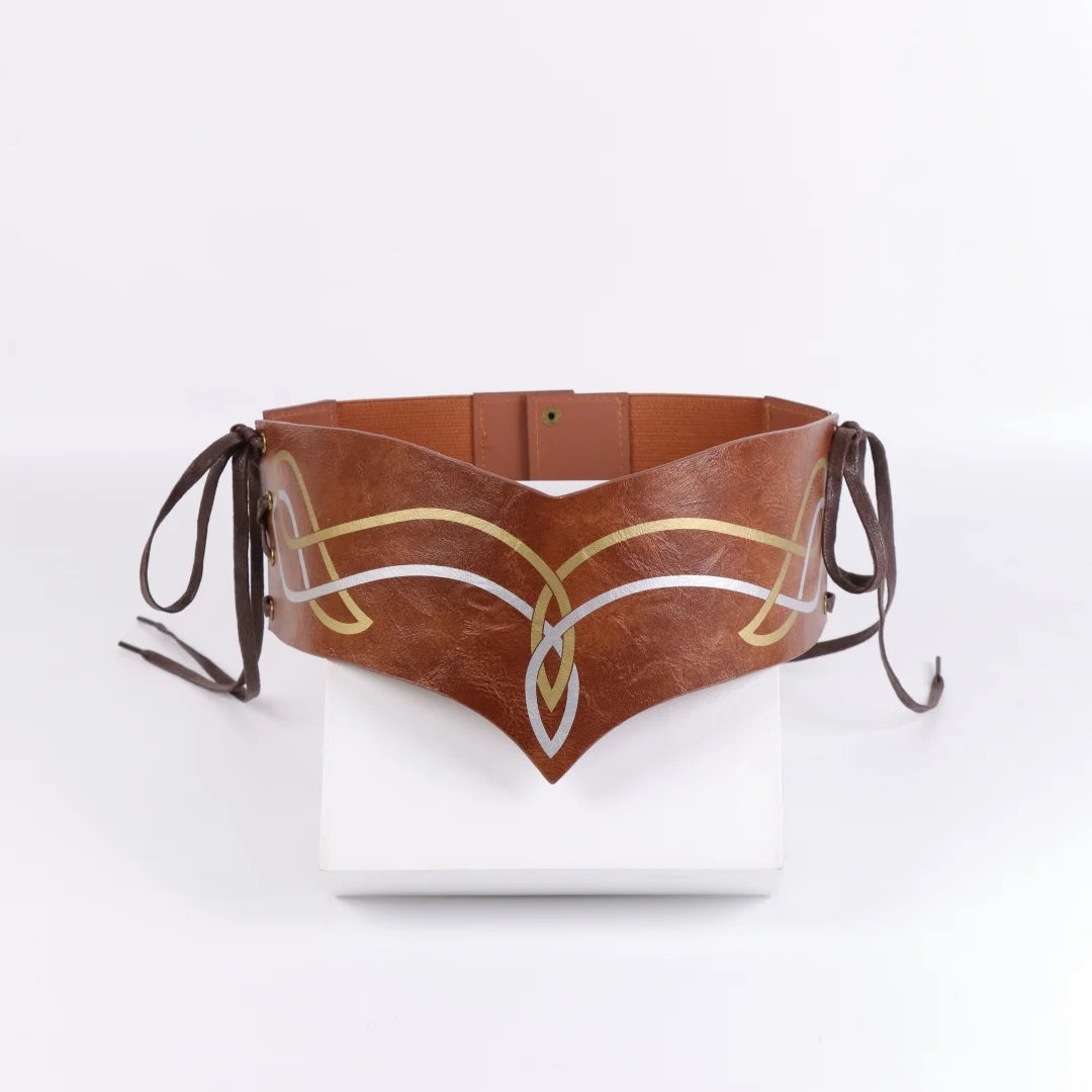 Medieval Wide Leather Armor Belt Steampunk Waist Costume Accessory