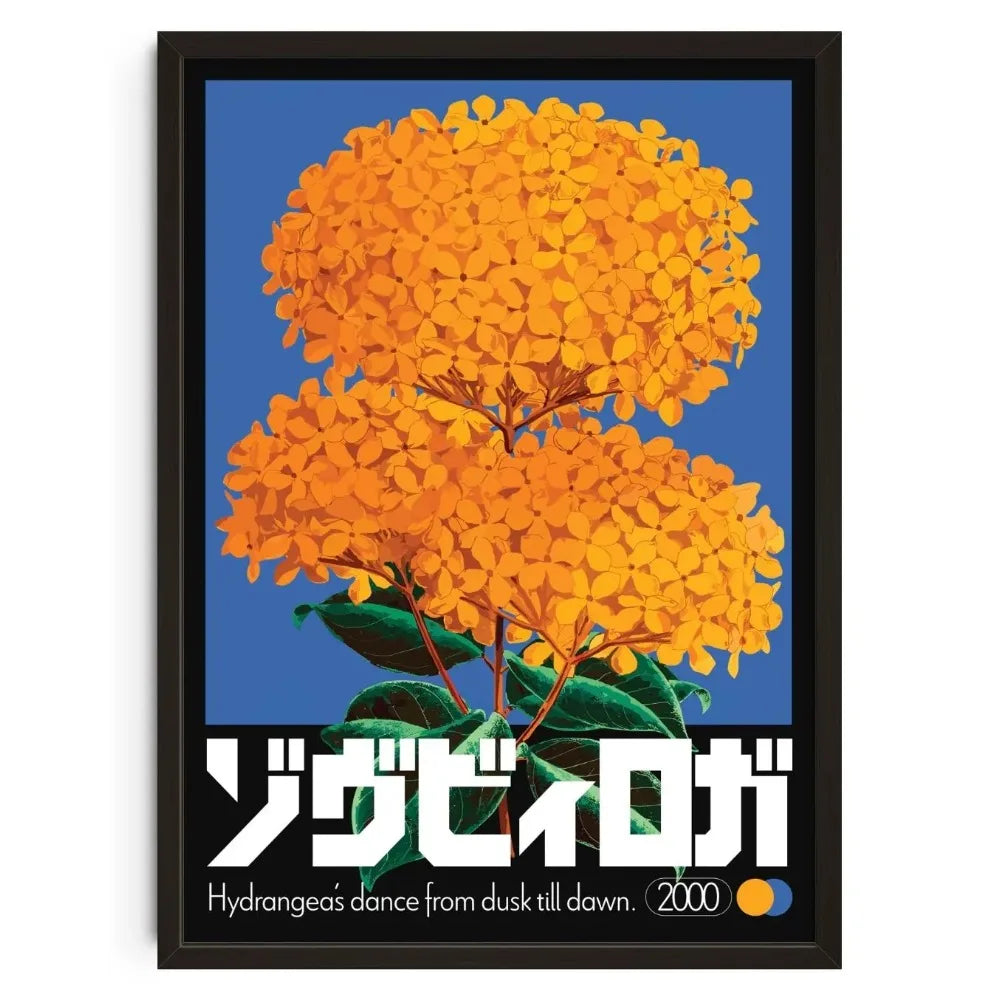 Japanese Retro Floral Canvas Wall Art | Unframed Poster
