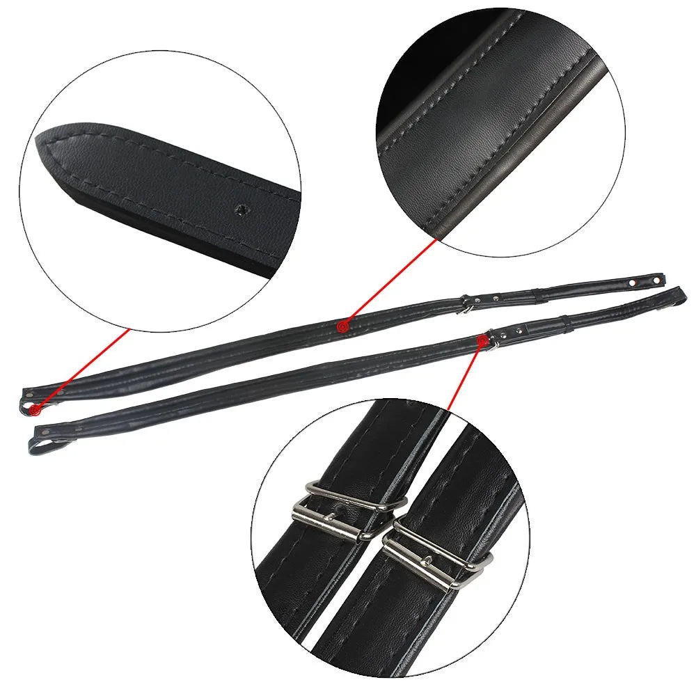 One Pair Adjustable Synthetic Leather Accordion Shoulder Straps