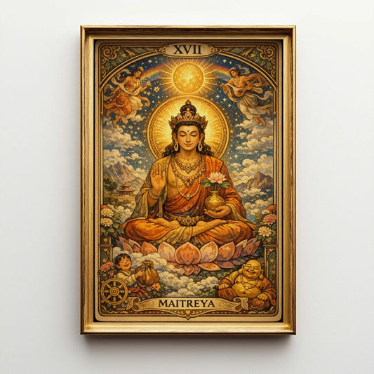 Modern Maitreya Spiritual Canvas Wall Art Print | Home Decor Canvas Wall Art Peaceful Pleasures Health and Wellness G4117 21x30cm Unframed