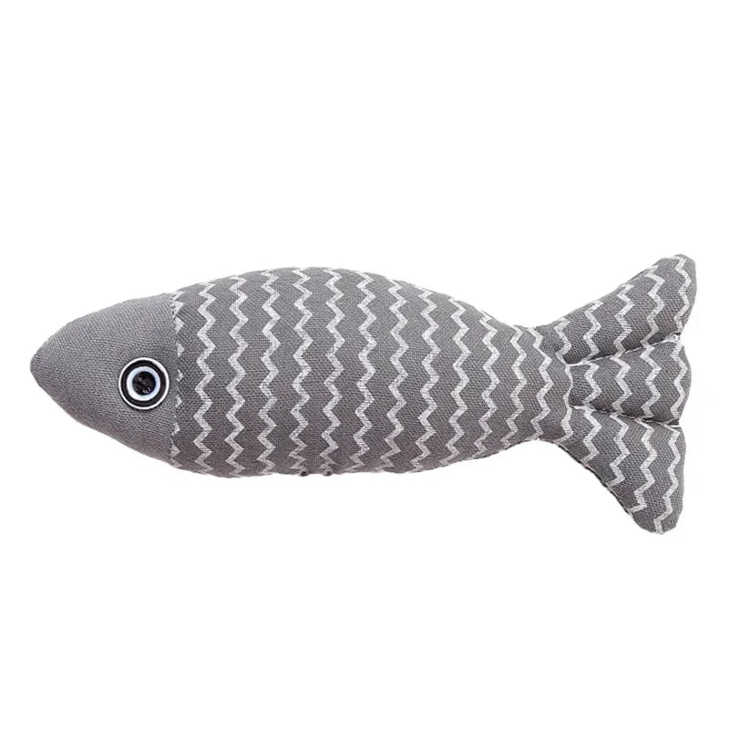 Cat Mint Fish Plush Toy – Teething Chew Stick for Cats