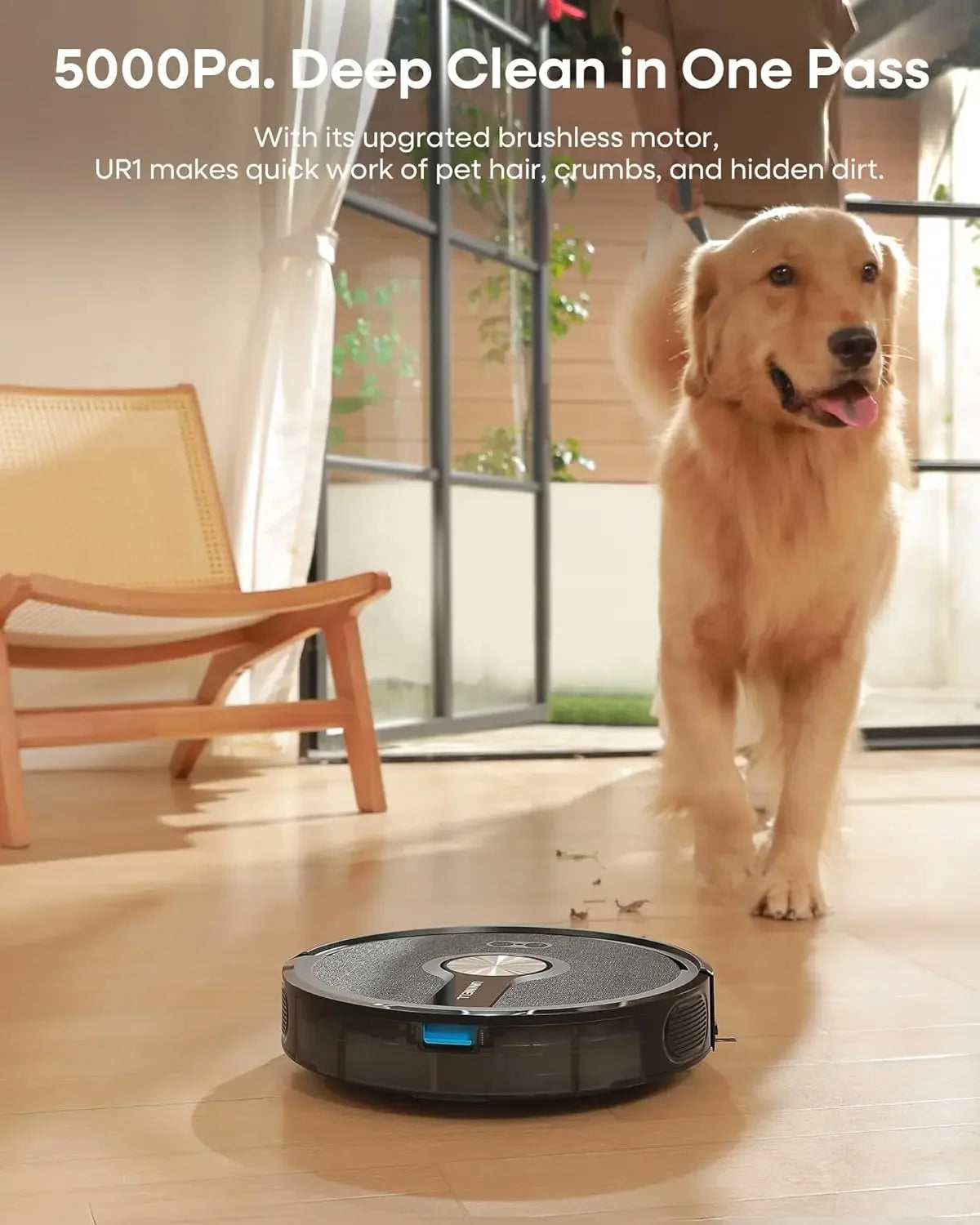 5000Pa Robot Vacuum Mop Combo, 180min Runtime, App/Alexa Control, Self-Charging for Hard Floors & Carpets Peaceful Pleasures Health and Wellness